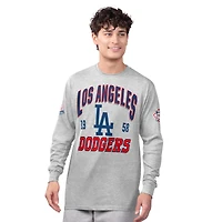 Men's Starter  Heather Gray/Royal Los Angeles Dodgers Two-Pack Long Sleeve & Short T-Shirt Set