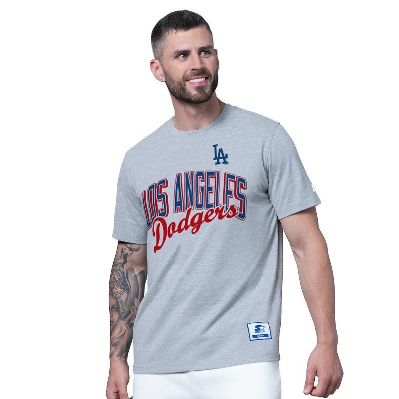 Lot de deux t-shirts pour homme Starter Royal/Gris chiné Los Angeles Dodgers