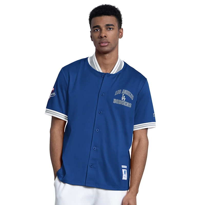 Veste à manches courtes boutonnée Starter Royal Los Angeles Dodgers pour homme