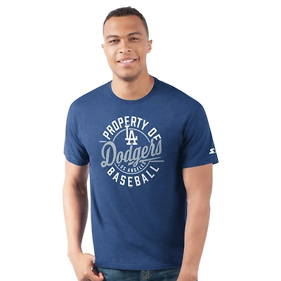 Men's Starter  Royal Los Angeles Dodgers Prime Time Property Of T-Shirt