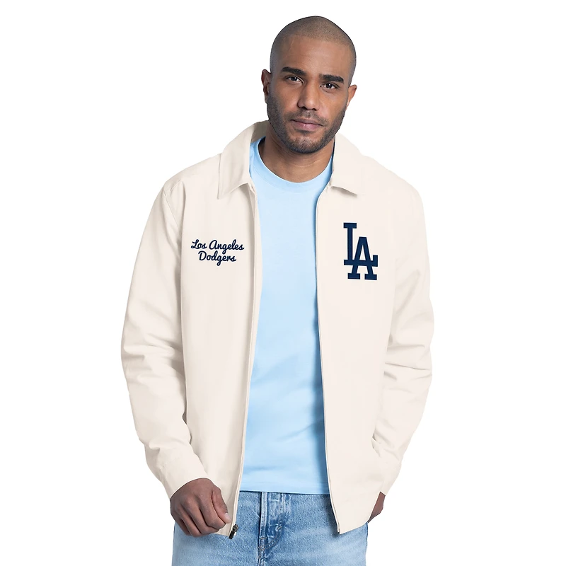 Men's Starter  White Los Angeles Dodgers Franchise Lightweight Full-Zip Jacket