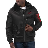 Veste en satin entièrement zippée pour homme Starter x Ty Mopkins Black Los Angeles Dodgers History Month