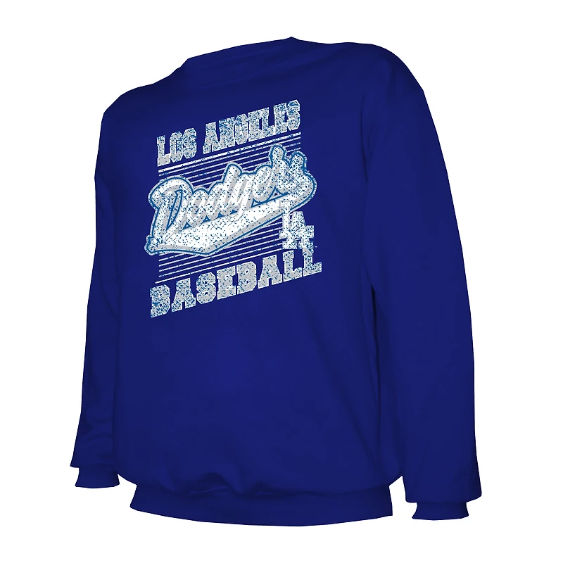 Sweat-shirt ras du cou léger bleu marine Stitches pour homme des Dodgers de Los Angeles