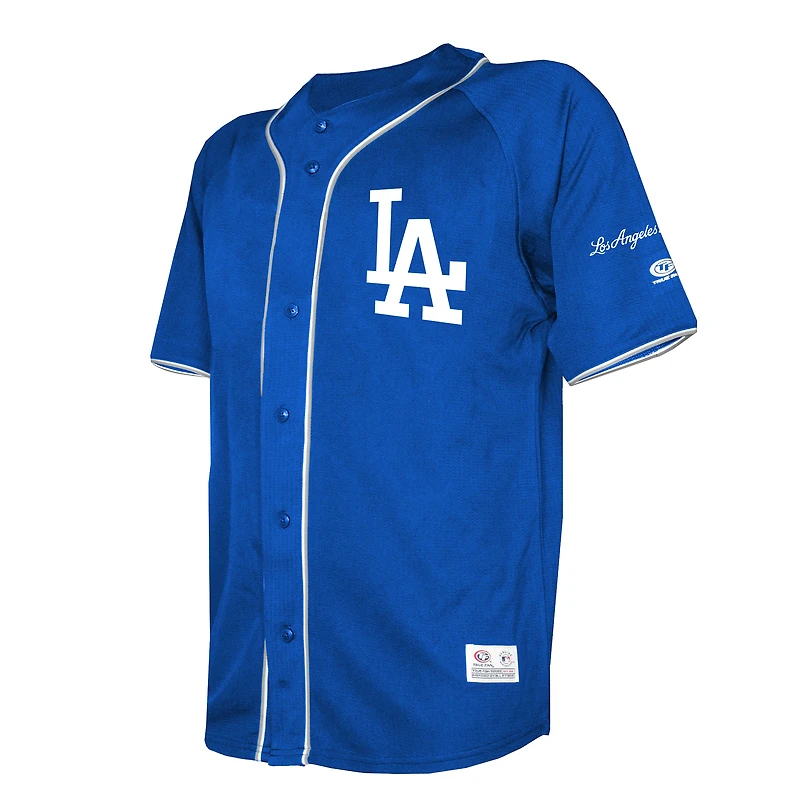 Men's Stitches Royal Los Angeles Dodgers Team Color Full-Button Fashion Jersey