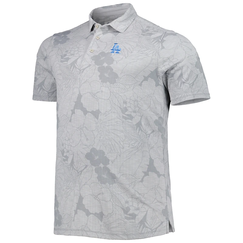 Polo Big & Tall Miramar Blooms des Dodgers de Los Angeles Tommy Bahama gris pour homme