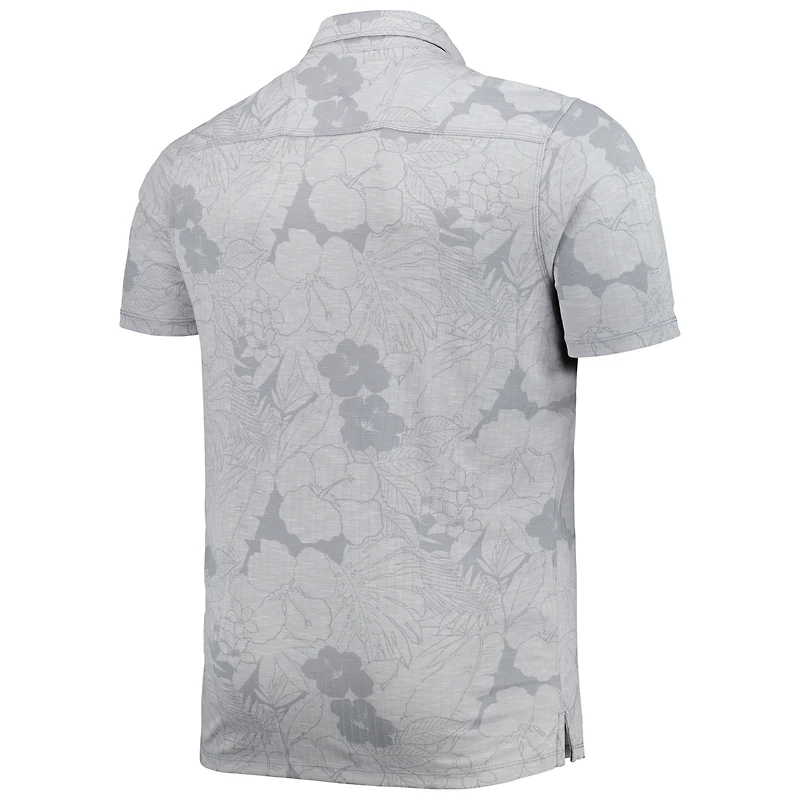 Polo Big & Tall Miramar Blooms des Dodgers de Los Angeles Tommy Bahama gris pour homme