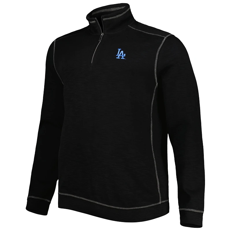 Tommy Bahama Royal Los Angeles Dodgers Tobago Bay Veste à demi-zip triple mélange pour homme