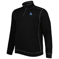 Tommy Bahama Royal Los Angeles Dodgers Tobago Bay Veste à demi-zip triple mélange pour homme