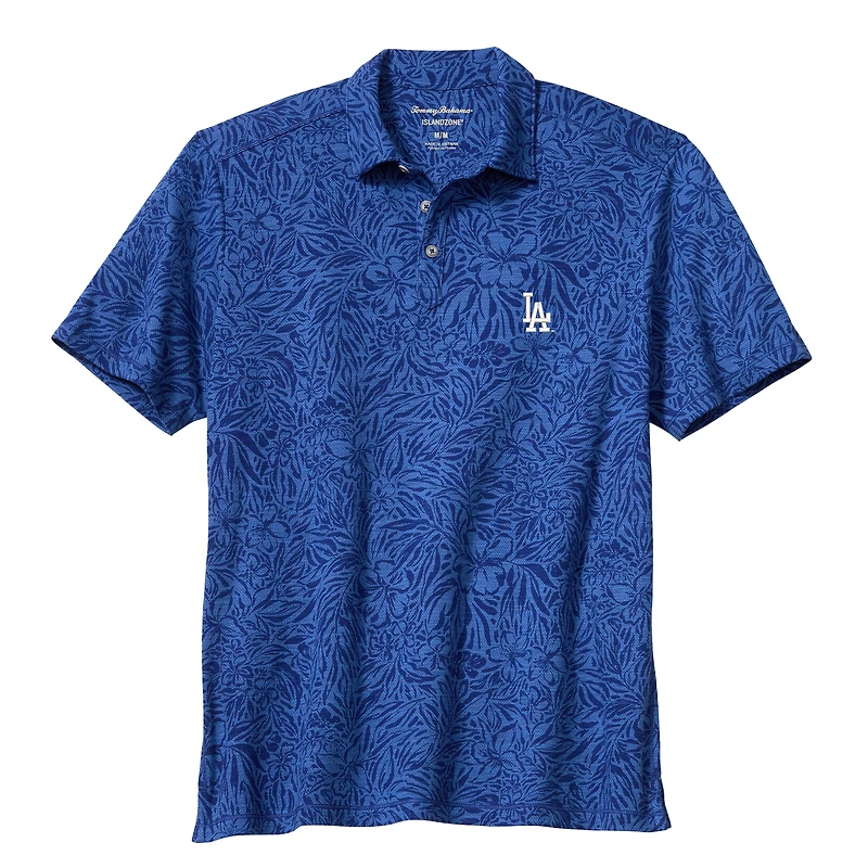 Polo Tommy Bahama IslandZone Royal Los Angeles Dodgers Wild Hibiscus Tri-Blend pour homme