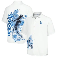 Men's Tommy Bahama White Los Angeles Dodgers Veracruz Ace Islanders Button-Up Shirt