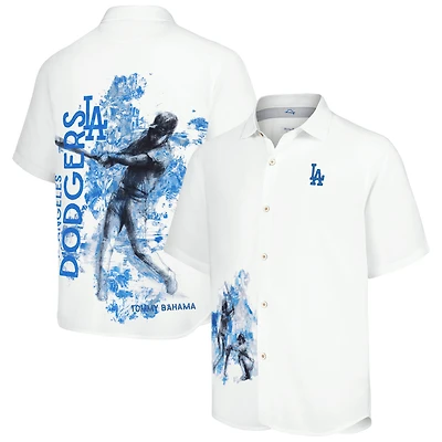 Men's Tommy Bahama White Los Angeles Dodgers Veracruz Ace Islanders Button-Up Shirt