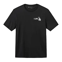 T-shirt homme TravisMathew noir Los Angeles Dodgers Swing Fast