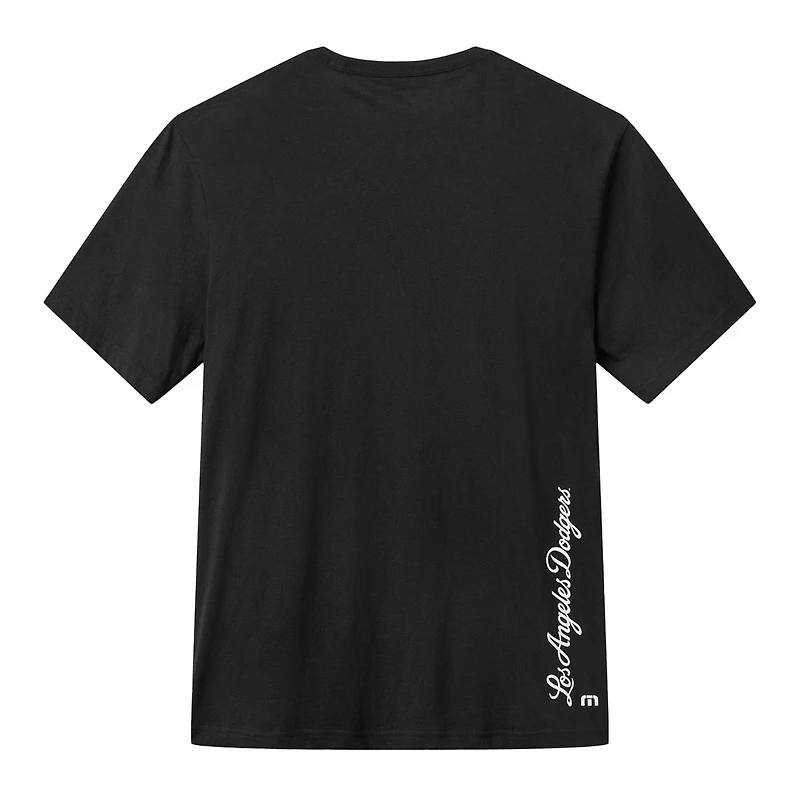 T-shirt homme TravisMathew noir Los Angeles Dodgers Swing Fast