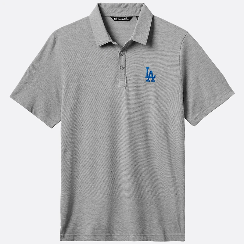 Polo TravisMathew gris Los Angeles Dodgers The Zinna pour hommes
