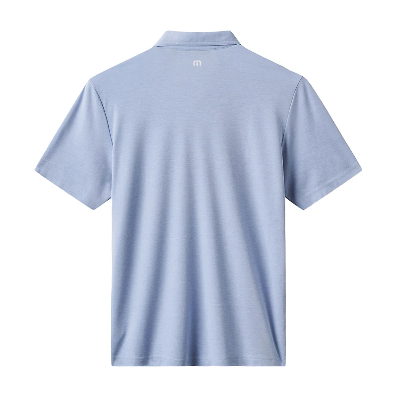 Polo bleu chiné TravisMathew pour homme, motif tri-blend, éliminatoire des Dodgers de Los Angeles