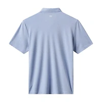 Polo bleu chiné TravisMathew pour homme, motif tri-blend, éliminatoire des Dodgers de Los Angeles