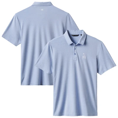 Polo bleu chiné TravisMathew pour homme, motif tri-blend, éliminatoire des Dodgers de Los Angeles