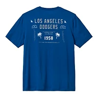T-shirt homme TravisMathew Royal Los Angeles Dodgers Base Hit Bliss