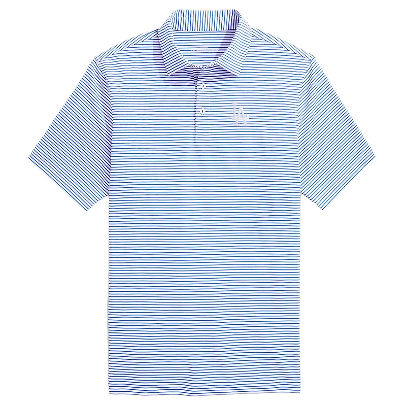 Polo à rayures Vineyard Vines Royal Los Angeles Dodgers Bradley pour hommes