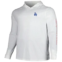 T-shirt à capuche manches longues Vineyard Vines pour hommes, blanc, Los Angeles Dodgers