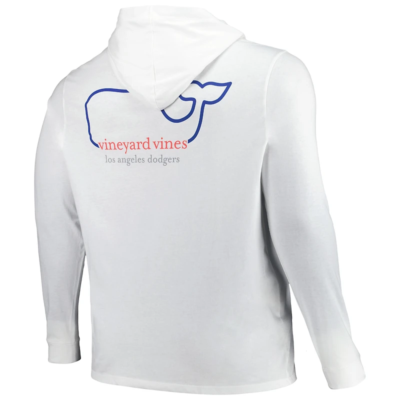 T-shirt à capuche manches longues Vineyard Vines pour hommes, blanc