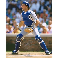 Photo de Mike Piazza, receveur des Dodgers de Los Angeles, autographiée (40,6 x 50,8 cm).