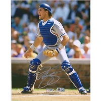 Photo de Mike Piazza, receveur des Dodgers de Los Angeles, autographiée (8 x 10 pouces).