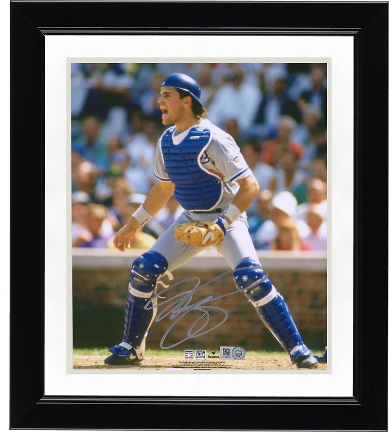 Photo de Mike Piazza, receveur des Dodgers de Los Angeles, autographiée (8 x 10 pouces).