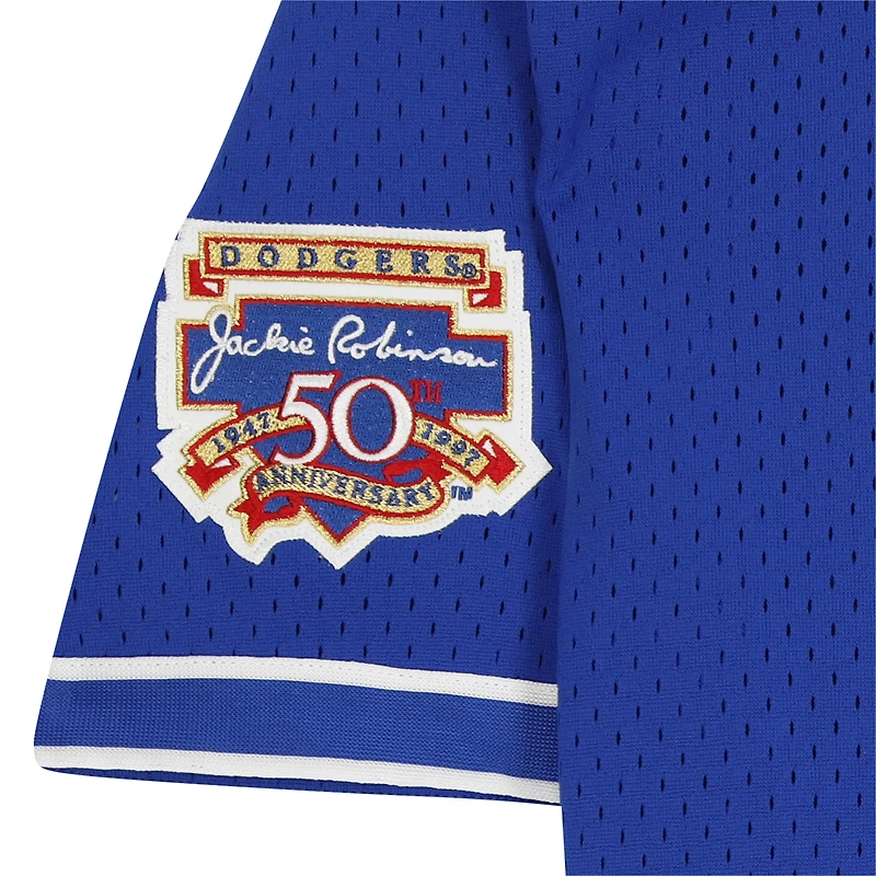Maillot d'entraînement au bâton autographié par Mike Piazza des Los Angeles Dodgers Royal Mitchell et Ness Cooperstown Collection