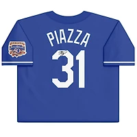 Maillot d'entraînement au bâton autographié par Mike Piazza des Los Angeles Dodgers Royal Mitchell et Ness Cooperstown Collection