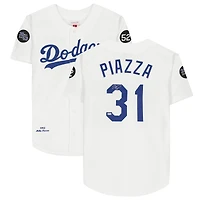 Mike Piazza Los Angeles Dodgers Autographed White Mitchell and Ness Cooperstown Collection Authentic Jersey