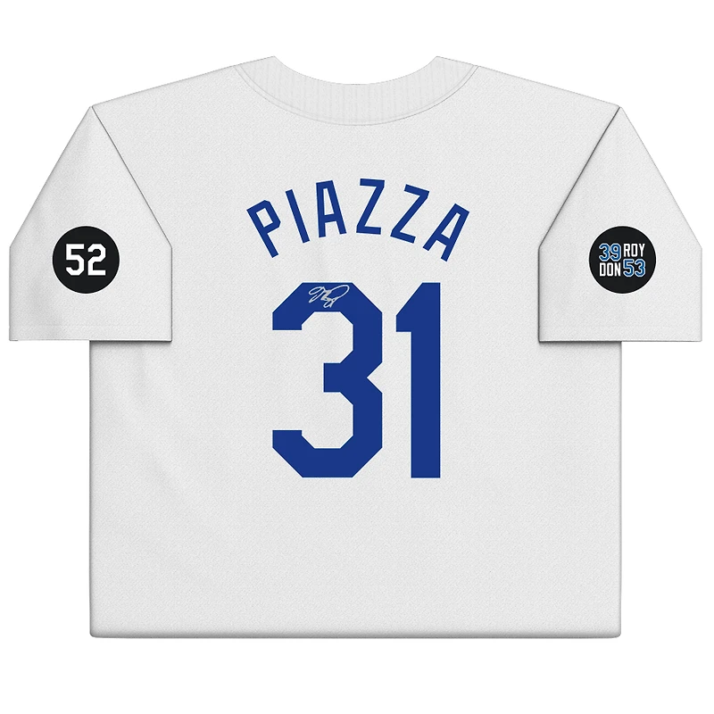 Mike Piazza Los Angeles Dodgers Autographed White Mitchell and Ness Cooperstown Collection Authentic Jersey