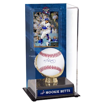Mookie Betts Los Angeles Dodgers Autographed 2024 MLB All-Star Game Baseball and 2024 MLB All-Star Sublimated Baseball Display Case with Image