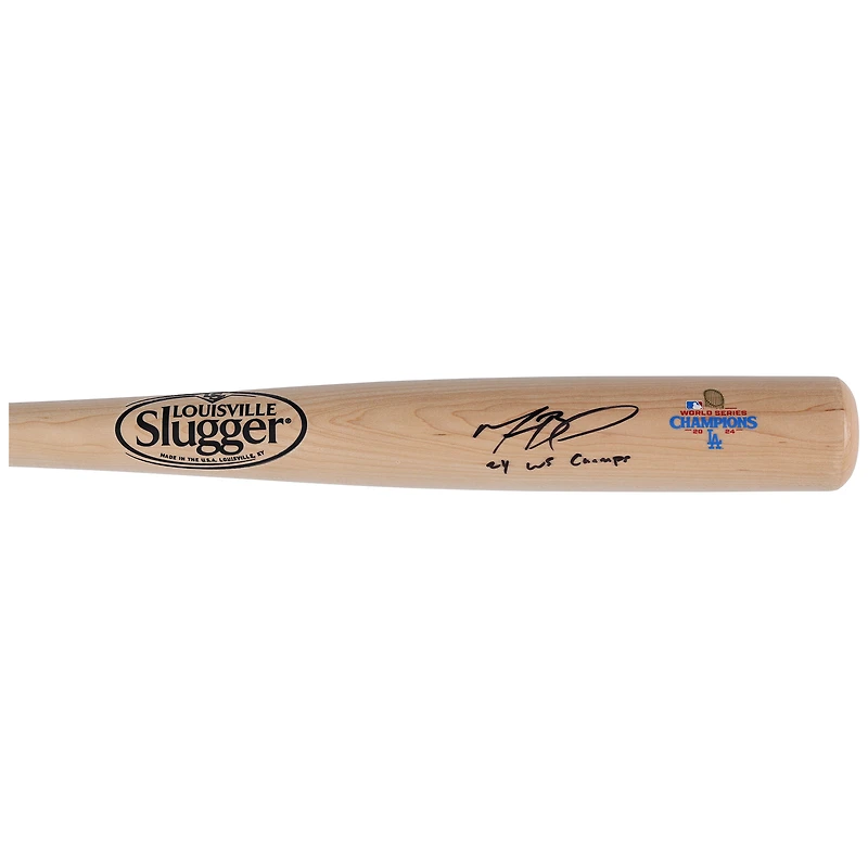 Mookie Betts Los Angeles Dodgers Autographed 2024 World Series Champions Louisville Slugger Bat with "24 WS Champs" Inscription