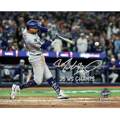 Mookie Betts Los Angeles Dodgers Autographed 2025 World Series Champions 16" x 20" Photograph with "25 WS Champs" Inscription