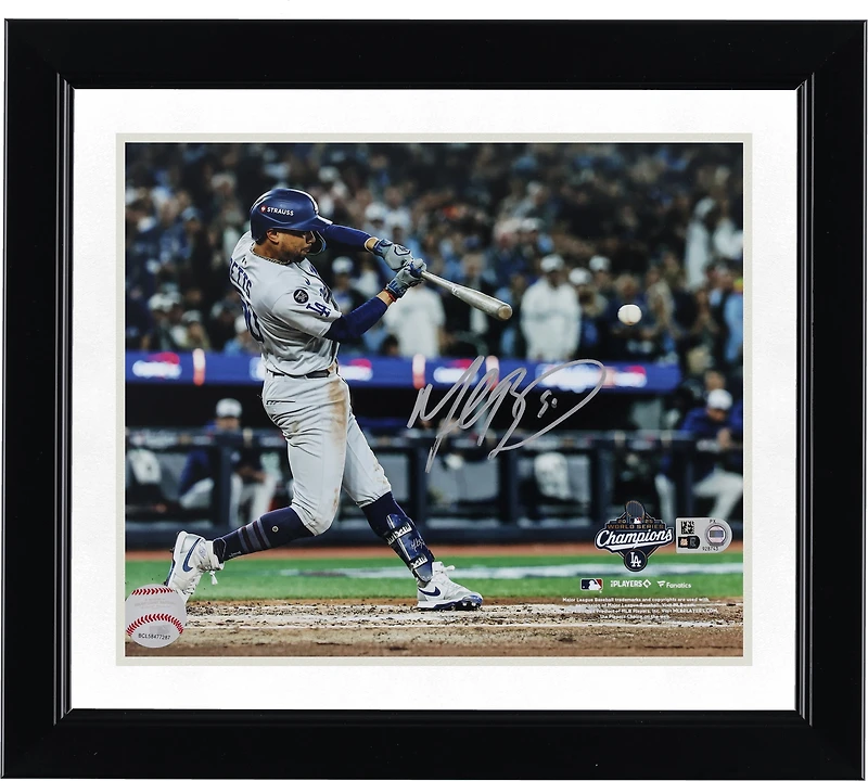 Mookie Betts Los Angeles Dodgers Autographed 2025 World Series Champions 8" x 10" Photograph