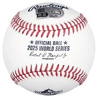 Mookie Betts Los Angeles Dodgers Autographed  2025 World Series Logo Baseball with "25 WS Champs" Inscription