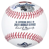 Mookie Betts Los Angeles Dodgers Autographed 2025 World Series Logo Baseball with Multiple Inscriptions - Limited Edition of 25