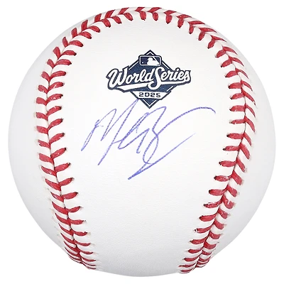 Logo autographié de la Série mondiale 2025 par Mookie Betts des Dodgers de Los Angeles