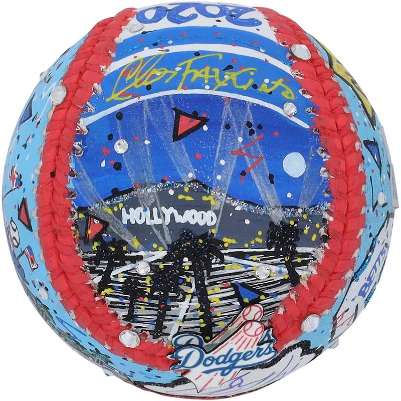 Ballon de baseball autographié par Mookie Betts des Dodgers de Los Angeles - Illustration de Charles Fazzino - LG20377133