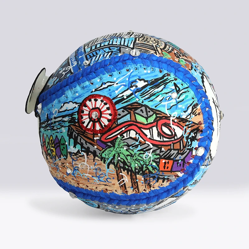 Mookie Betts Los Angeles Dodgers Autographed Baseball - Art by Charles Fazzino - NF70445969