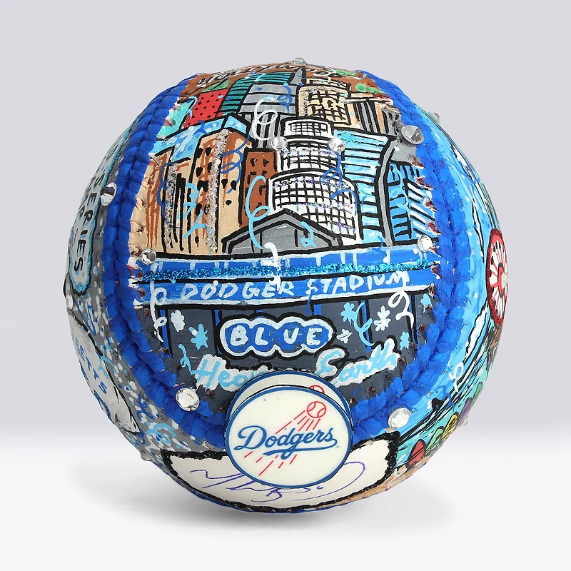 Mookie Betts Los Angeles Dodgers Autographed Baseball - Art by Charles Fazzino - NF70445969