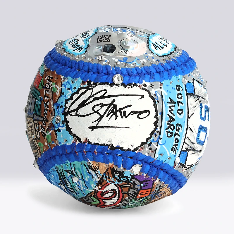 Mookie Betts Los Angeles Dodgers Autographed Baseball - Art by Charles Fazzino - NF70445969