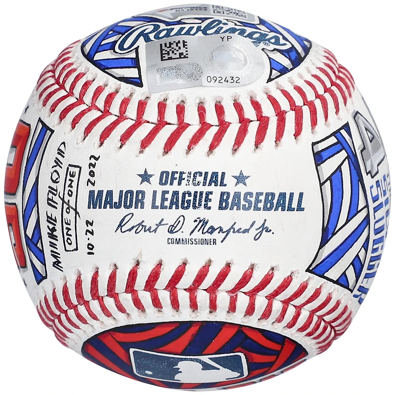 Baseball autographié par Mookie Betts des Los Angeles Dodgers - Illustration de Mike Floyd - #1 de l'édition limitée 1