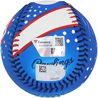 Ballon de baseball autographié par Mookie Betts des Los Angeles Dodgers - Illustration par Stadium Custom Kicks - Édition limitée n°1 sur 1 - RG13309143