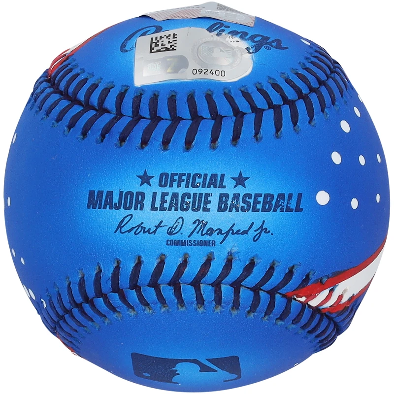 Ballon de baseball autographié par Mookie Betts des Los Angeles Dodgers - Illustration par Stadium Custom Kicks - Édition limitée n°1 sur 1 - RG13309143