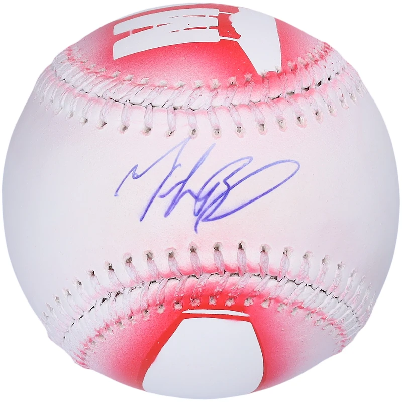 Ballon de baseball autographié par Mookie Betts des Los Angeles Dodgers - Illustration par Stadium Custom Kicks - #1 de l'édition limitée 1 - B357688