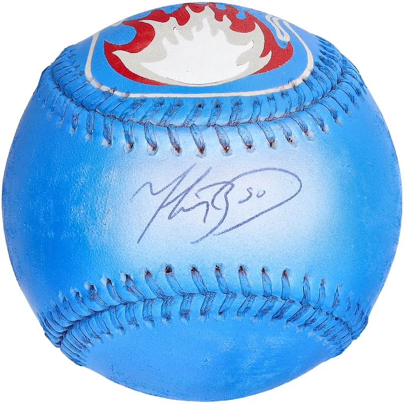 Balle de baseball autographiée par Mookie Betts des Dodgers de Los Angeles - Illustration par Stadium Custom Kicks - N° 1 d'une édition limitée à 1 - B601317