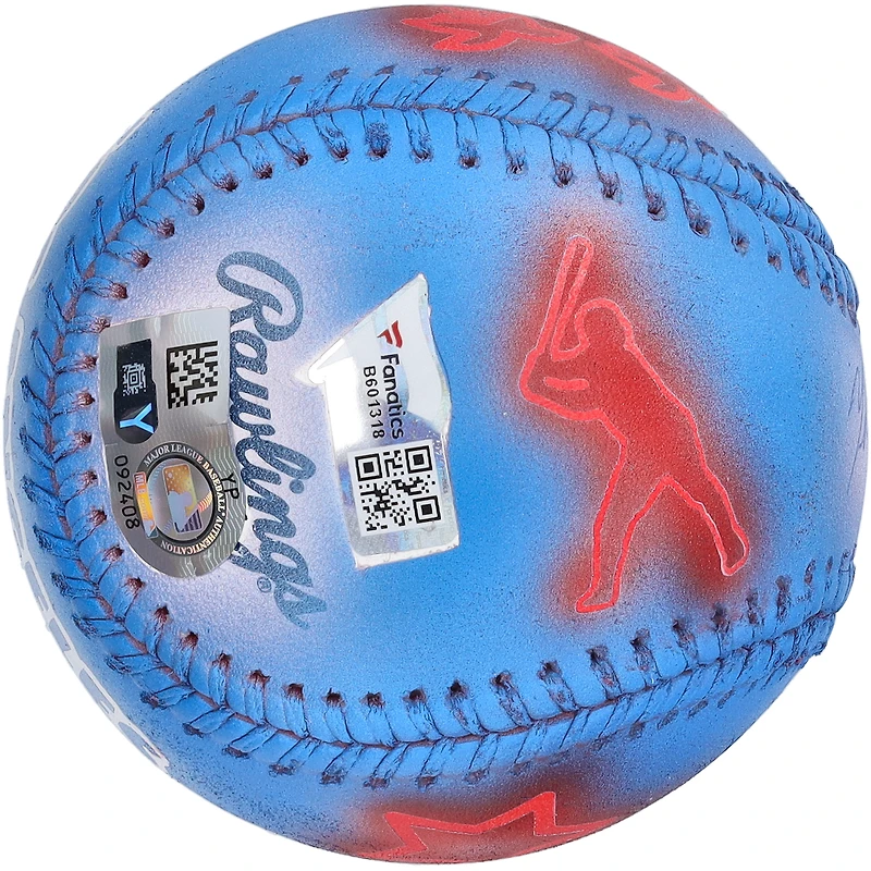 Ballon de baseball autographié par Mookie Betts des Los Angeles Dodgers - Illustration par Stadium Custom Kicks - #1 de l'édition limitée 1 - B601318