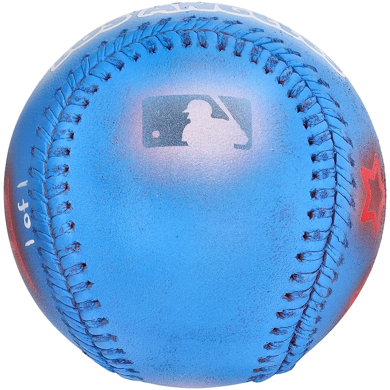 Ballon de baseball autographié par Mookie Betts des Los Angeles Dodgers - Illustration par Stadium Custom Kicks - #1 de l'édition limitée 1 - B601318